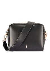 Black leather women's handbag TORES-1261-99(W26) - front product view, on white background.