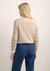 Women's sweater with decorative weave SWEDT-0210-1J(Z26)