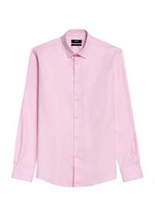 Pink men's shirt KOSMT-0351-34(Z25) - front product view on white background.