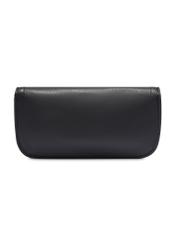 Black leather case PORMS-0698-99(W26), product view from the back on a white background.