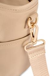 Beige lunchbox bag TOREN-0346-1A(W26) - close-up detail, on white background.