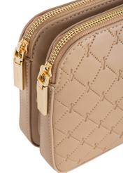 Beige women's handbag with monogram TOREC-0522B-82(Z23)-06