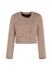 Beige leather women's ramon jacket KURDS-0353-1191(W22)-03