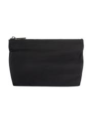 Black medium leather shoulder bag TORES-1210-9I(W26), front product view on white background.