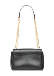 Black messenger bag on a chain TOREC-1152-99(W26) - product view from the back, on a white background.