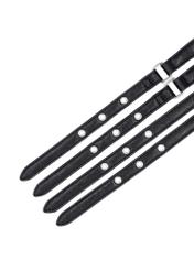 Black women's handbag with a buckle TOREC-1370-99(Z26), view of the product straps on a white background.