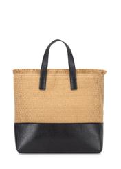 Women's bag made of artificial straw TOREC-0631-15(W22)-04