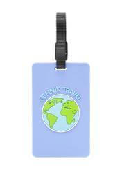 Luggage tag AW-012-0009-7P(W26), front product view on white background.