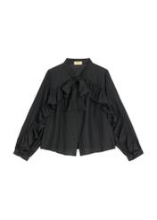Black women's shirt KOSDT-0192-99(Z26) - front product view, on white background.