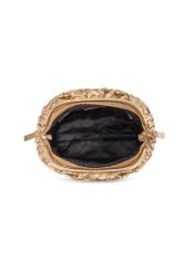 Leather gold braided women's handbag TORES 1291-2X(W26) - product view from above, on a white background.