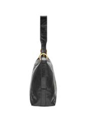 Women's handbag in black TOREC-1284-9I(Z26), product view from the side on a white background.