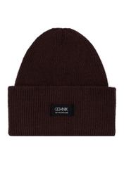 Brown men's viscose cap CZAMT-0098-1H(Z26), front product view on a light background.