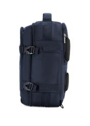 Navy blue airplane backpack PLCMN-0017-69(Z25), side view of the product on a white background.