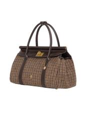 Checkered shopper bag TOREC-1327-1P(Z26), diagonal product view on a white background.
