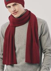 Maroon men's scarf SZAMT-0016-49(Z23)-01