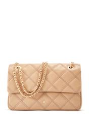 Beige leather women's handbag with chain TORES-1110-81(W25)-01