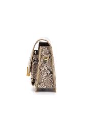 Women's leather handbag with animal motif TORES-1165-86(Z25), side view of the product on a white background.