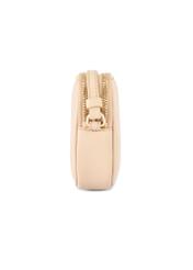 Small beige leather women's handbag TORES-0466E-1B(W26) - side product view, on a white background.