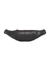 Men's brown leather waist bag TORMS-0523-1H(Z26), product view from the back on a white background.