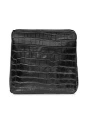 Black leather women's croco handbag TORES-0973-97(W24)-04