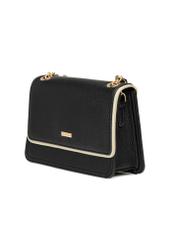 Small black women's handbag TOREC-1015-9J(W26), diagonal product view on a white background.