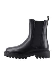 Women's black leather Chelsea boots BUTYD-1287-99(Z26), side view of the product on a white background.