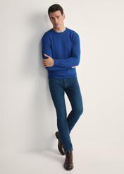 Navy blue cotton men's sweater SWEMT-0114A-17(Z25)
