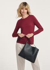 Black women's shopper bag TOREC-0862B-99(Z25)