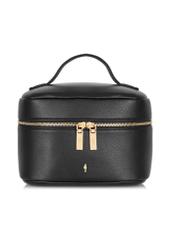 Black round women's cosmetic bag TOREC-0919B-99(Z25) - front product view on white background.