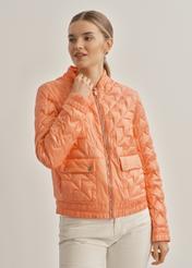 Women's quilted jacket with welt KURDT-0419-34(W23)-01