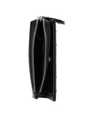Black small women's wallet POREC-0445-99(Z26) - product view from above, on white background.