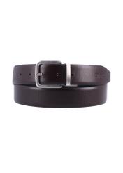 PASMS-0285-9J(Z26) men's double-sided leather belt, front product view on white background.
