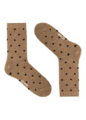 Set of beige women's socks ZESDT-0033-81(Z25), view of the second part of the product in the packaging on a white background.