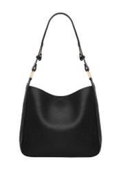 Black women's hobo bag TOREC-1257-9I(Z26) - product view from the back, on a white background.