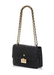 Black quilted women's handbag TOREC-0528C-99(W25)-06