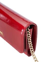 Red leather clutch bag TORES-1215-4B(W26), close-up of the product detail on a white background.