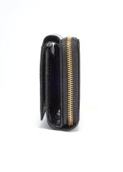 Black leather women's croco wallet PORES-0956-99(W25)