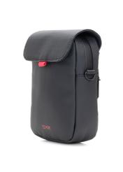 Men's small black messenger bag TORMN-0399-9J(W26), diagonal product view on a white background.