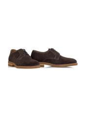 Brown leather men's half shoes BUTYM-0451-90(W24)-02