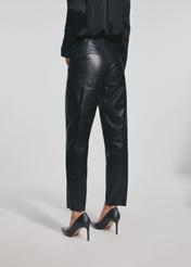 Black women's leather pants SPODS-0039- 5344(Z24)-02