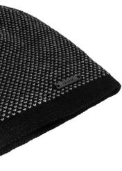 Classic men's winter hat CZAMT-0078-9J(Z26) - close-up detail, on white background.