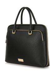 Black women's laptop bag TOREC-0978A-99(Z25) - diagonal product view on a white background.