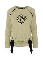 Women's pistachio sweatshirt with monogram BLZDT-0070-55(W23)-03