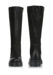 Black velvet women's boots on the platform BUTYD-1102-98(Z24)-04