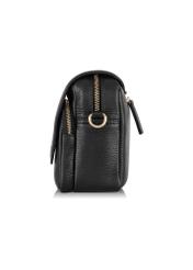 Black leather women's messenger bag TORES-0958C-99(W25)-03