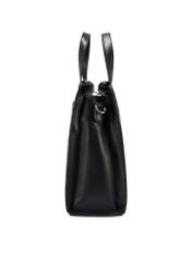 Black croco women's bag TOREC-1143-9G(W26), side product view on white background.