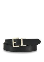 Women's double-sided black leather belt PASDS-0304-99(W24)-03