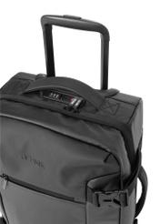 Small suitcase on wheels WALNY-0047-99-19(W26) - close-up of detail, on white background.