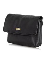 Small black leather wallet with chain PORES-0883-99(Z23)-02