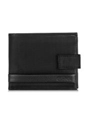 Black foldover clasp wallet for men PORMN-0016-99(Z23)-01